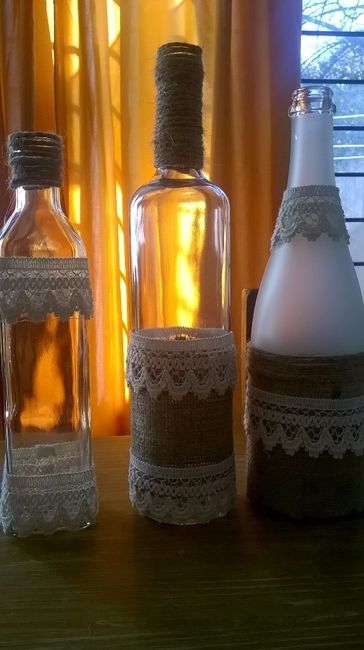 botellas para centro de mesa