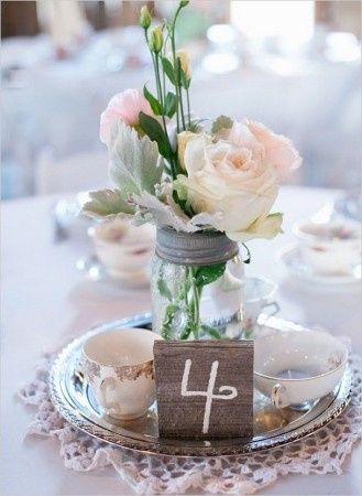 Centros de mesa rústicos: novia experta en Diy 50