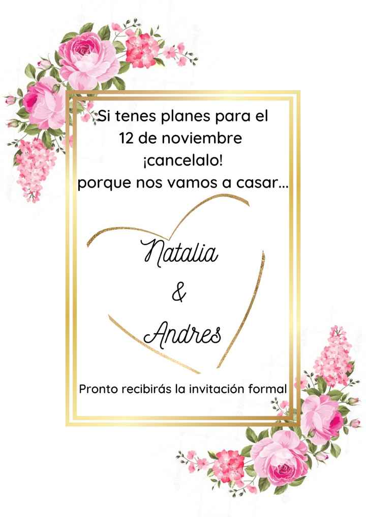 Save The Date listos ♡ - 1