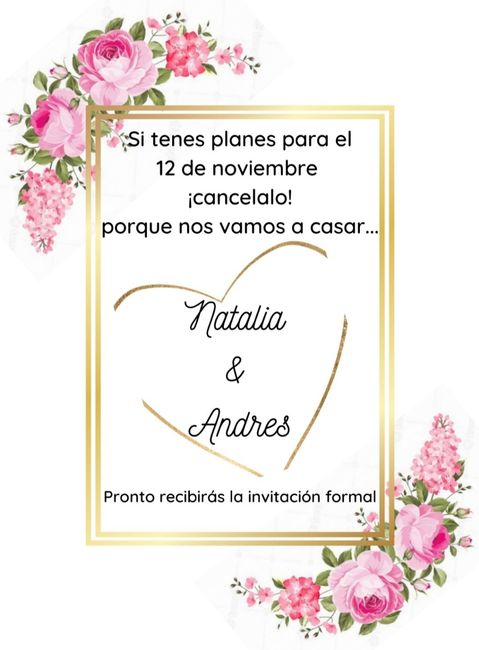 Nuestro save the date 2