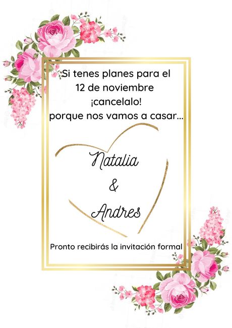 Save The Date listos ♡ 3