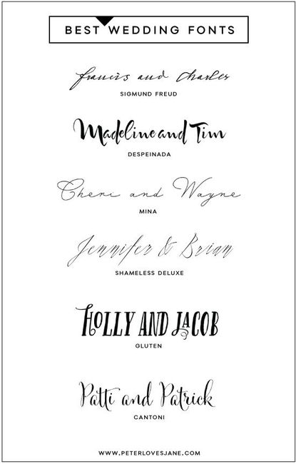 Fuentes para invitaciones