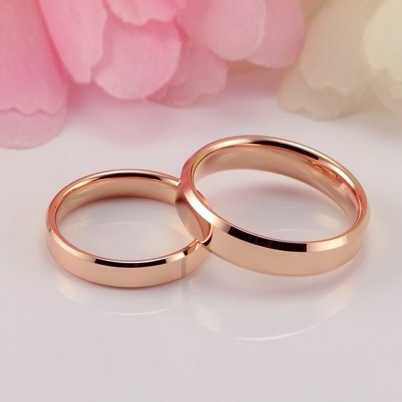 anillos en oro rosa