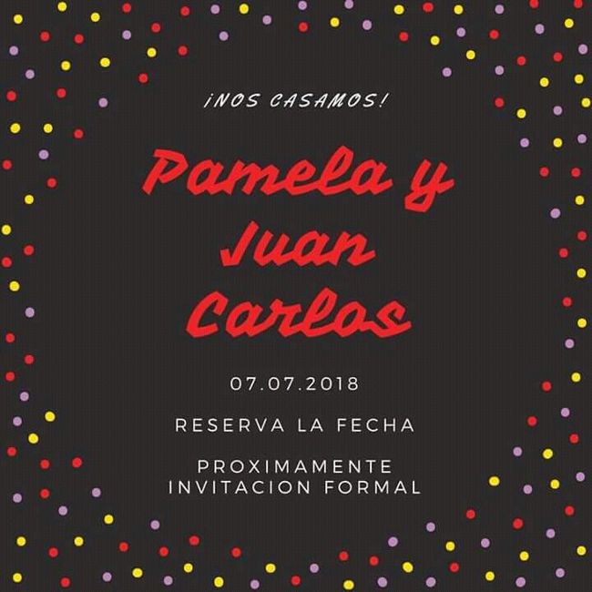 Como poner en el save the date " invitación formal próximamente " 1