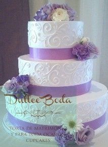 Tortas De Boda Con Tonos Violeta 3
