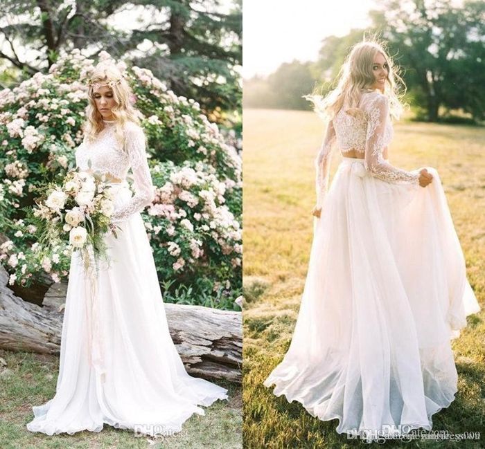 6 Vestidos de novias de 2 piezas...practicidad y belleza en uno!👰 3