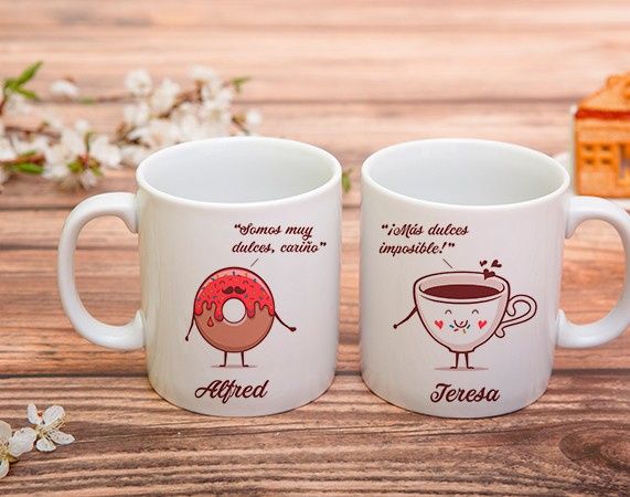 ¿Tienen tazas personalizadas de pareja con tu amor? 1