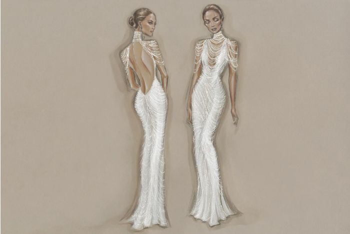 Jennifer Lopez lució estos 3 vestidos de novia diseñados por Ralph Lauren en su boda con Ben Affleck 6