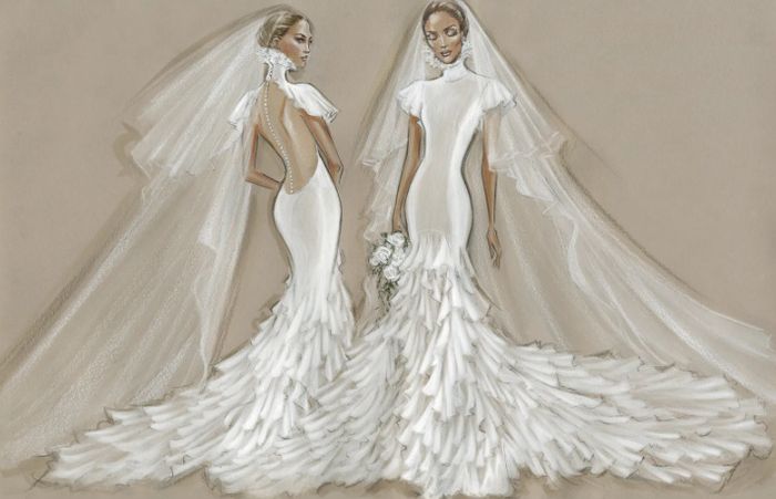 Jennifer Lopez lució estos 3 vestidos de novia diseñados por Ralph Lauren en su boda con Ben Affleck 2