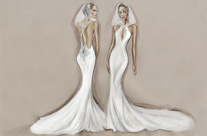 Jennifer Lopez lució estos 3 vestidos de novia diseñados por Ralph Lauren en su boda con Ben Affleck 8