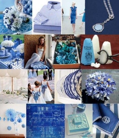 Casamiento blanco, plateado y azul