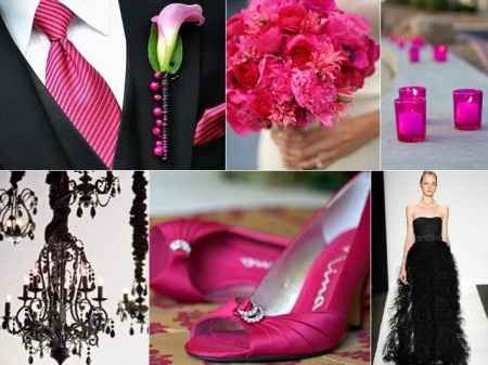 Casamiento en fucsia y negro