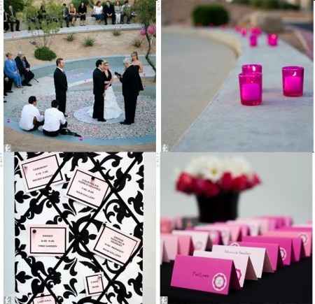 Casamiento en fucsia y negro