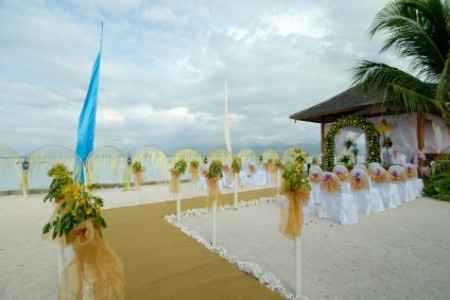 Decoración entrada de novios