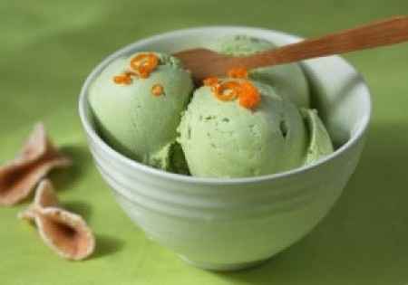 Helado de té verde