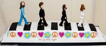 Pastel de boda Abbey Road