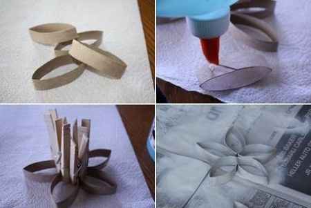 Decoración con rollos de papel higiénico