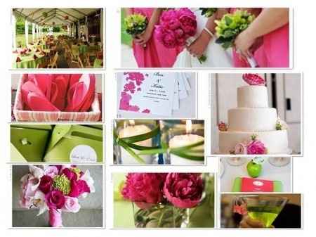 Casamiento fucsia y verde