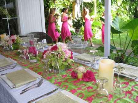 Casamiento fucsia y verde