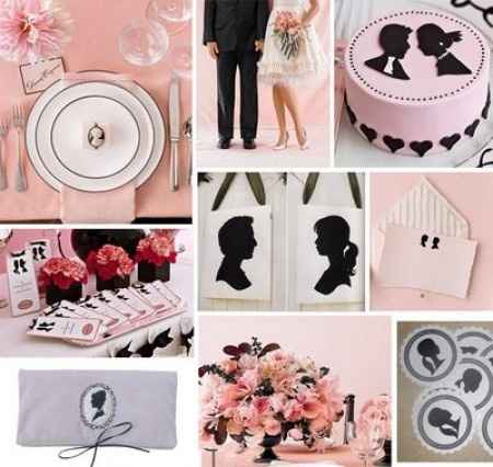 Casamiento gris y rosa