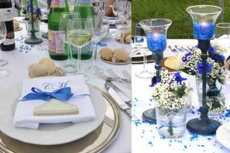 Casamiento azul y blanco