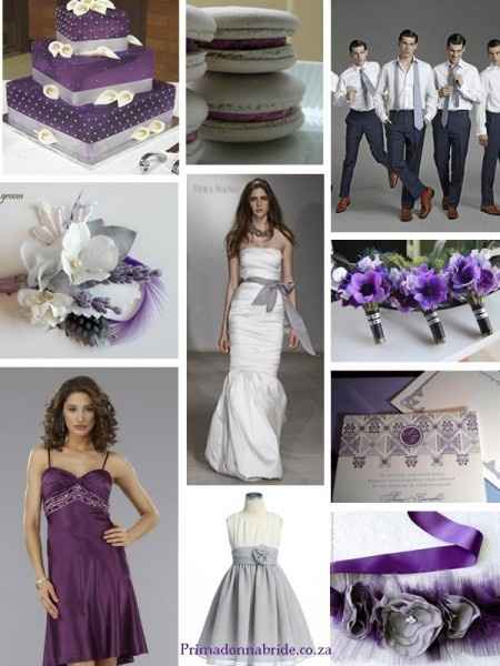 Casamiento gris y violeta