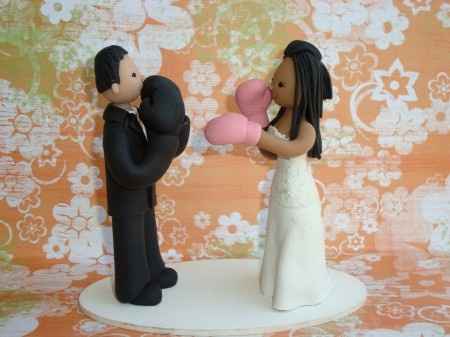 Topper pastel de novios