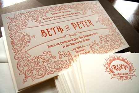 Invitaciones de casamiento como postales