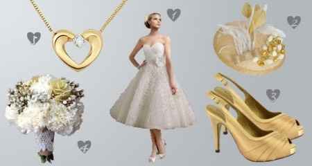 Look de novia dorada