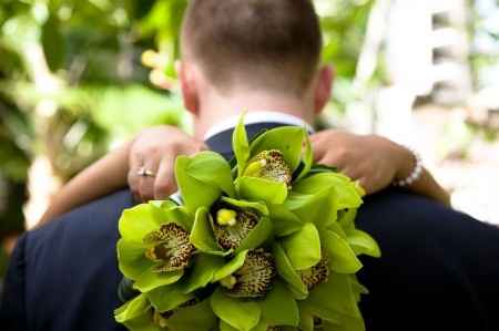 Ramo de novia verde