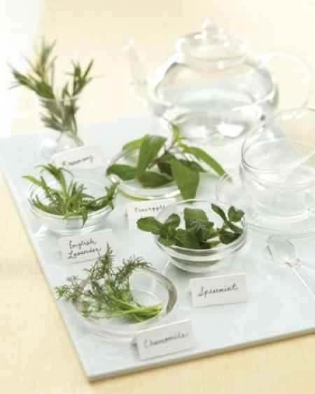 Mesa de té en casamiento