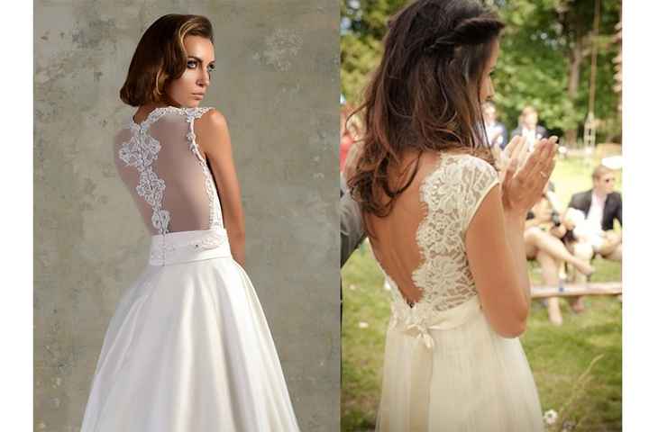 Espaldas de vestido de novia