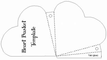 Caja corazón plantilla