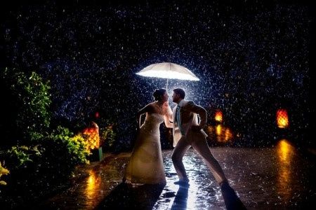 Casamiento con lluvia