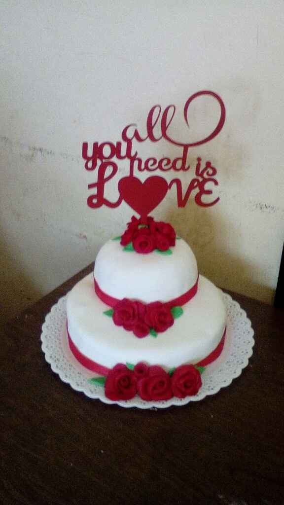Mi torta de bodas hecha por mi. - 1