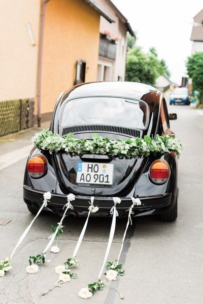 Ideas para decorar el auto el día de la boda 5