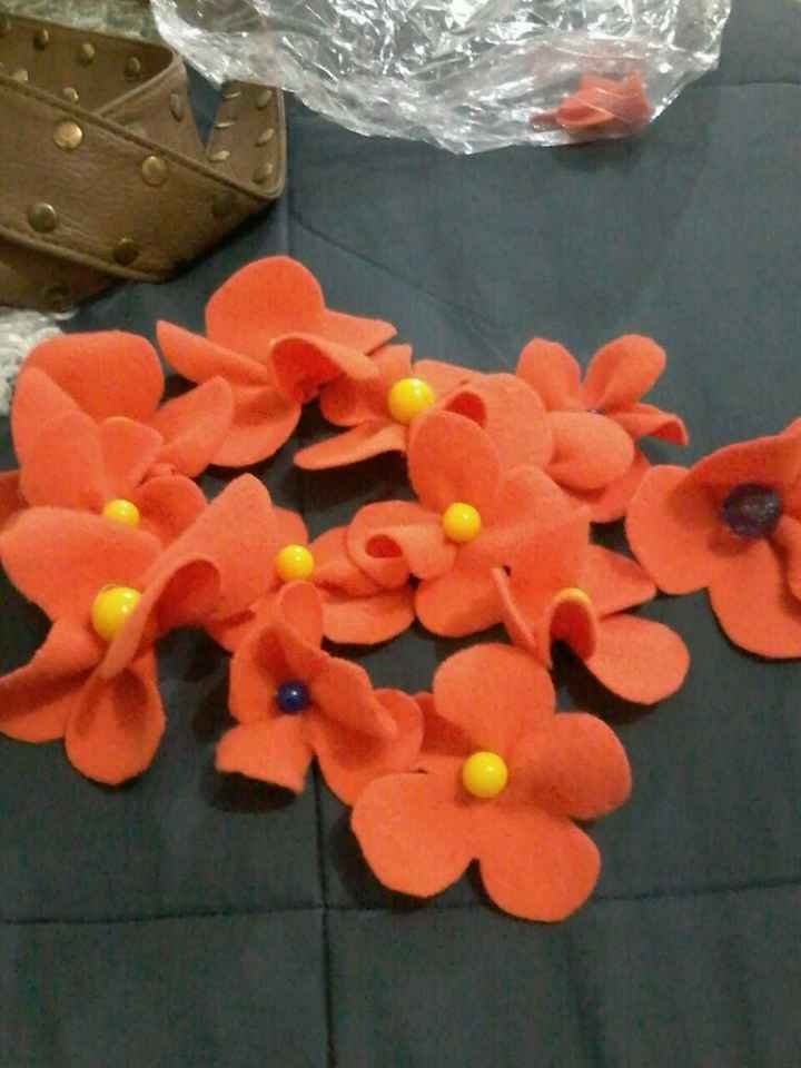 Vincha de flores de fieltro - 2
