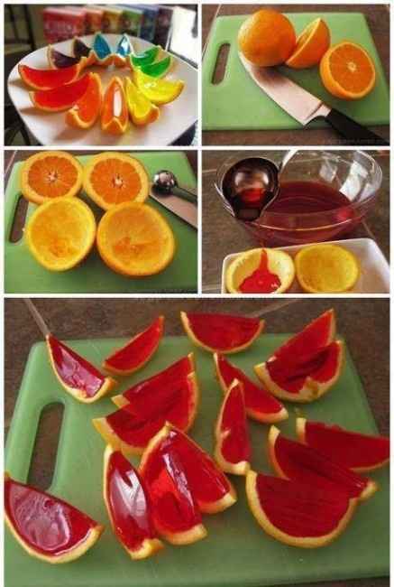 naranjas con gelatina