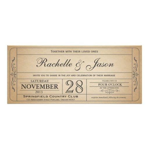 Invitacion tipo Ticket 1