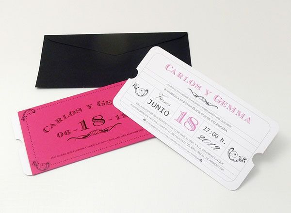 Invitacion tipo Ticket 2