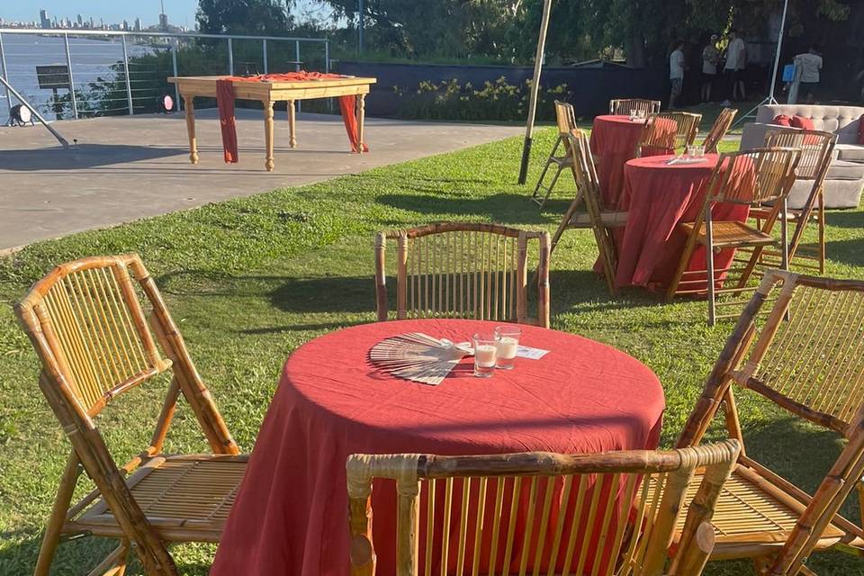 Recepción al aire libre boda