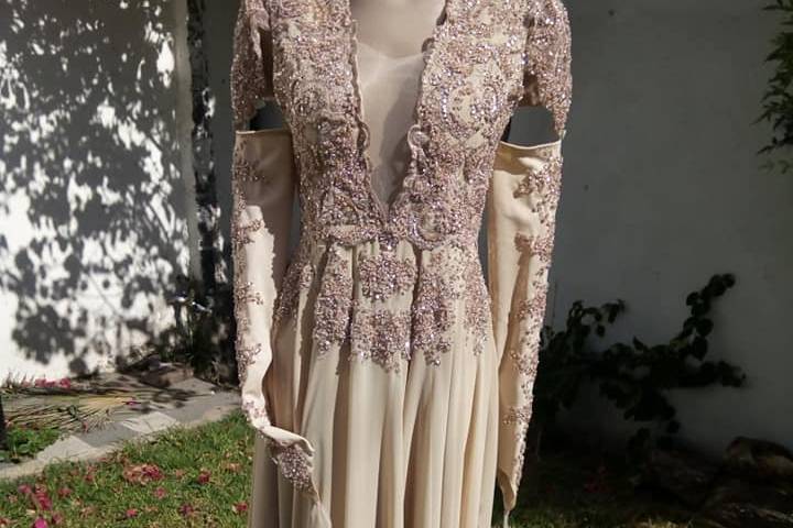 Vestido de novias bordado