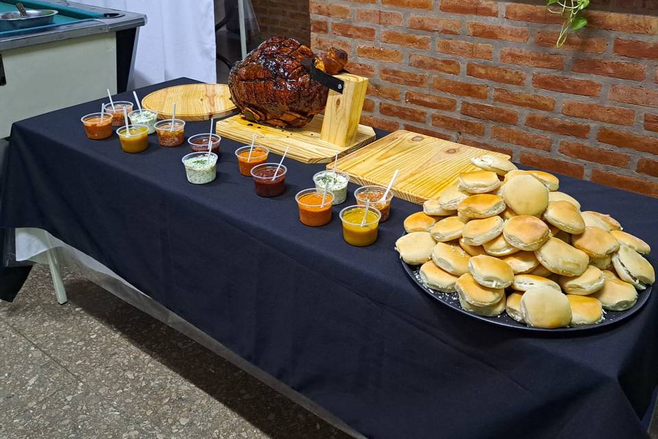 Puesta de mesa Pernil de cerdo