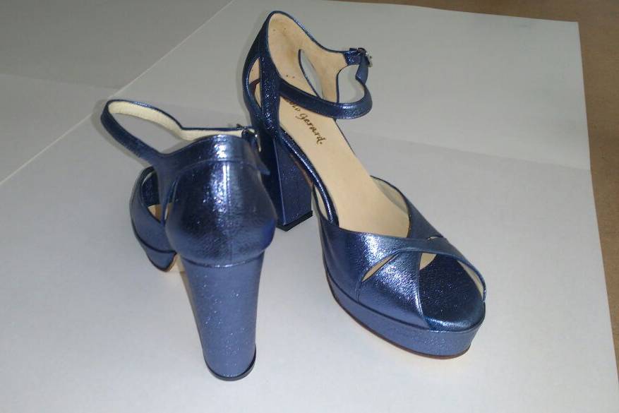 Zapatos tacón azul