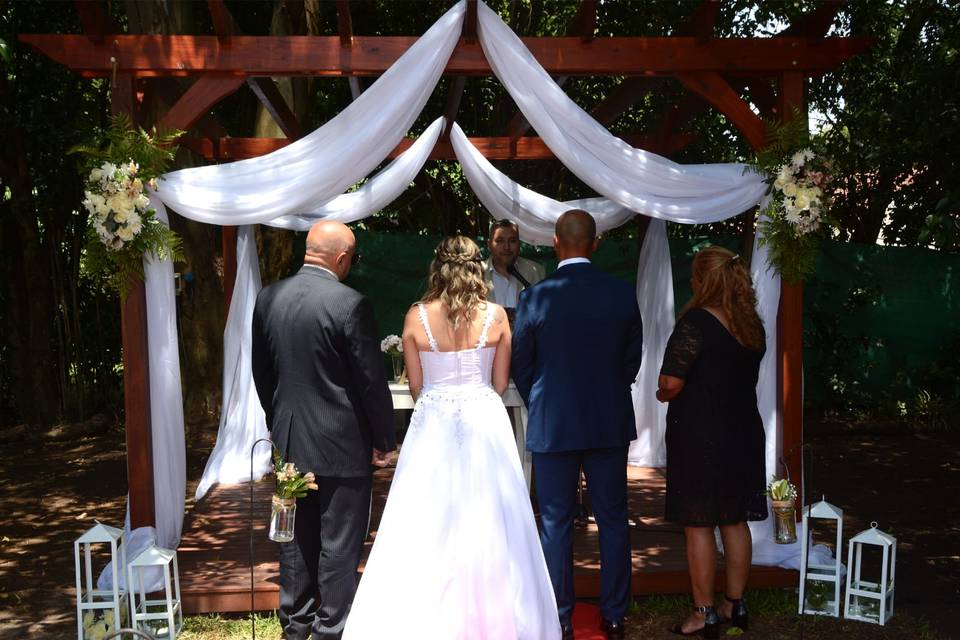 Ceremonia en la pérgola