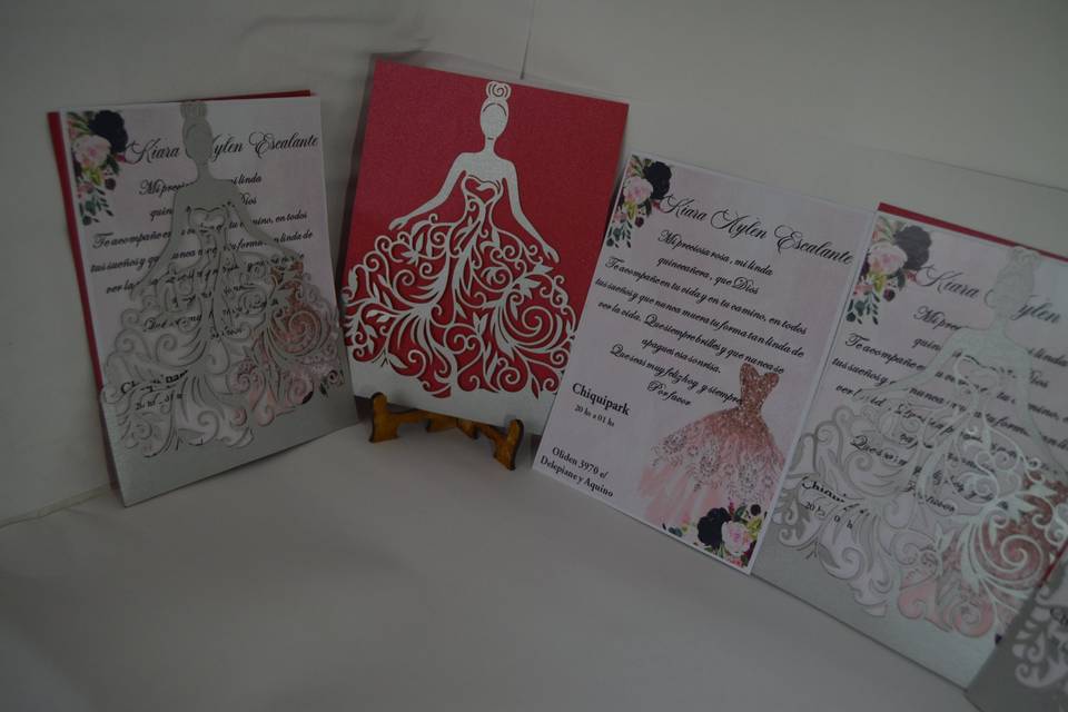 Invitaciones en satinado