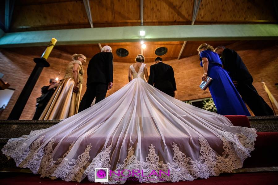 Cola del vestido de novia