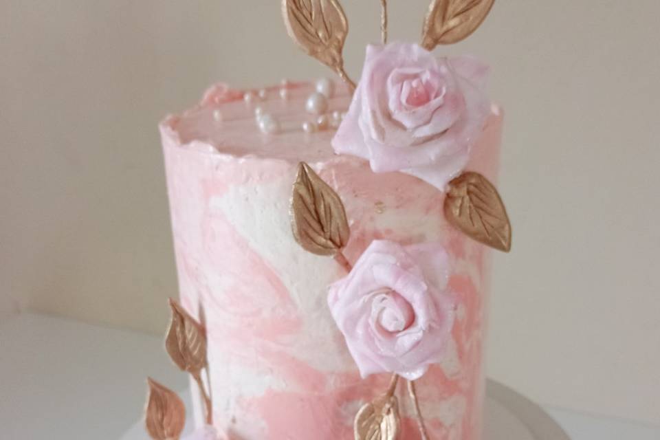 Marble Cake con rosas