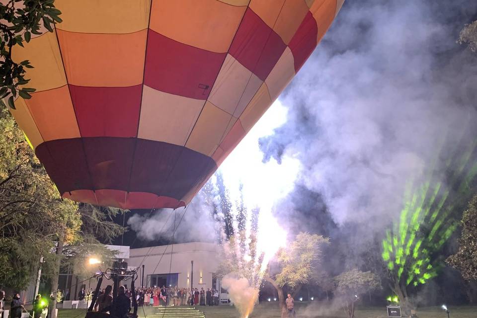 Entrada en globo aerostático