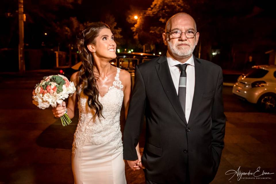 Con su papá